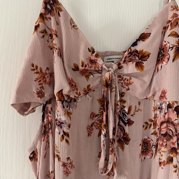 Spaghetti Strap Pink Floral Tank Top with Side Cutouts - Picture 2 of 5